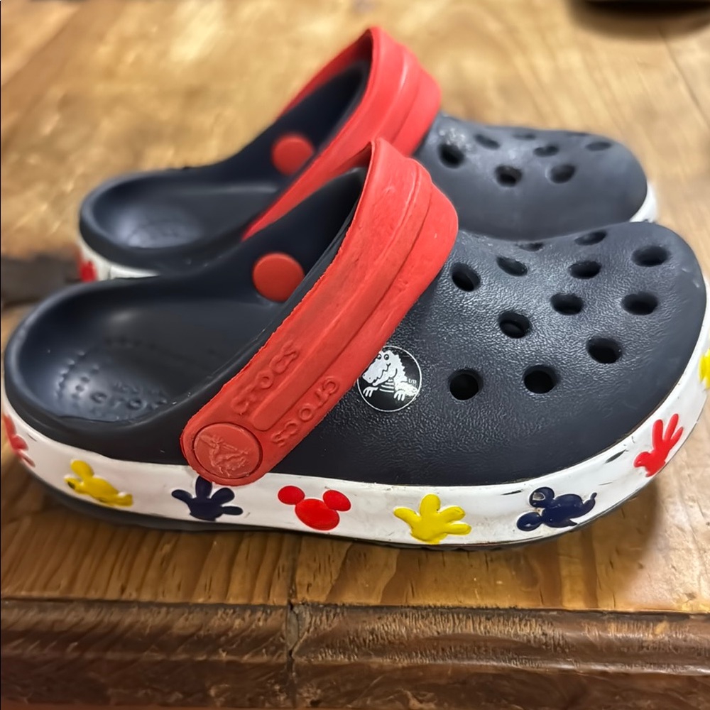 Kids' Red and Navy Blue MICKEY Crocs